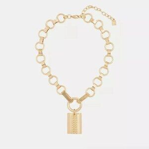 Dannijo Elisa Gold Plated Pendant Necklace - New in Pouch $245 RV